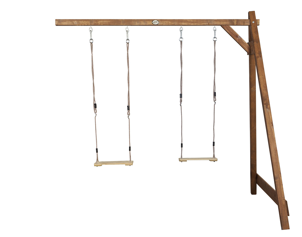 Axi Dubbele Schommel met wandmontage (bruin)